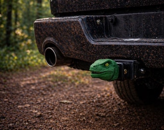 Velociraptor Dino towbar cover 50 mm premium protective cap ball head Raptor towbar accessory caravan trailer gift idea