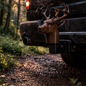 Hert, Damhert, Ree, Jager, Trekhaakhoes, Beschermkap, Edelhert, Premium trekhaakhoes voor Deere