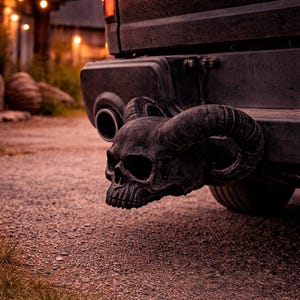 プレミアム牽引バーカバー保護キャップトレーラーヒッチカバースカルホーン悪魔悪魔