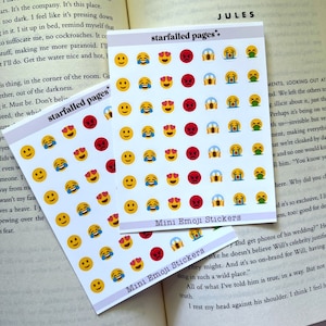 Mini Emoji Stickers / bookish stickers, annotation products, reading stickers, annotating stickers