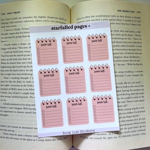 Book List Stickers | Bookish | Book Merch | Book Gift | Bookish Gift | Gifts for Readers | Book Club | Book Stickers