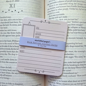 Book Review Journaling Cards / bookish stickers, annotation products, reading stickers, journal cards
