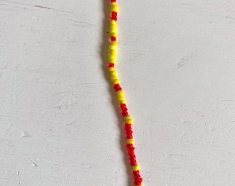 Collier jaune et rouge dégradé