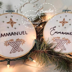 Christmas / Advent Emmanuel Manger Hand Embroidery Pattern