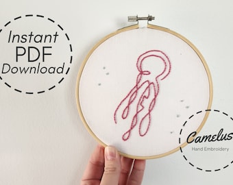 Jellyfish Hand Embroidery Pattern