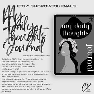 CK Journals: My Daily Thoughts Journal