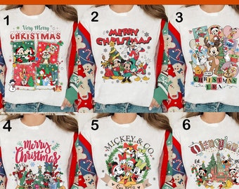 Disney Family Christmas DTF Transfer,Mickey Mouse Christmas DTF Transfer Ready to Press, Retro Disney Christmas DTF,Family Christmas 2024