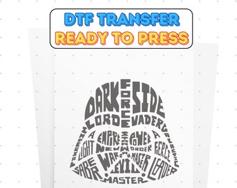 Darth Vader Star Wars DTF Transfer: Ready to Press Gang Sheet