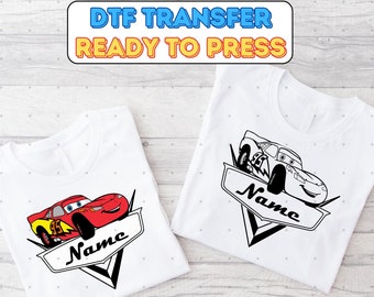 Ready to Press McQueen Custom DTF Transfer, Lightning Mcqueen DIY Personalizable DTF Transfer, Disney Cars Custom Dtf iron on Gang Sheet