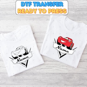 Lightning McQueen Custom Name DTF Transfer DIY Ready to Press, Custom Name Mcqueen Personalizable DTF Transfer, Disney Cars Custom Dtf Sheet