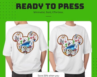 Disney Cruise Mickey Head Ready To Press, Disney Cruise DTF Transfer, Birthday Squad DTF Print,Heat Press, Iron On Transfer,Dtf Transfers