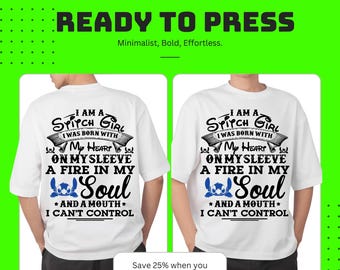 Lilo & Stitch DTF Transfer: Soul Quote, Ready to Press Heat Design