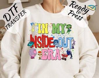 In My Inside Out Era Shirt Print, Disney Emotion Characters Birthday Design, Cartoon Family Matching Outfit, Ready To Press DTF Transfer