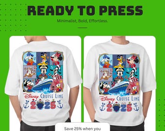 Disney Cruise Line 2025 Ready To Press, Disney Cruise 2025 DTF Transfer, Birthday Squad DTF Print,Heat Press, Iron Transfer,Dtf Transfers