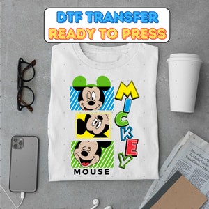 Mickey Mouse Shirt Design DTF Transfer: Ready To Press