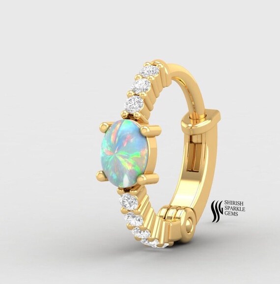 Genuine opal outlet nose ring