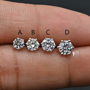 Ready to ship .60ct Lab grown solitaire Diamond labret / Diamond Nose pin Lab Diamond cartilage Gold ear Piercing single diamond Nose stud