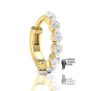Lab diamond nose piercing hoop helix cartilage conch daith clicker conch piercing hoop lab diamond ear piercing lab diamond orbit hoop
