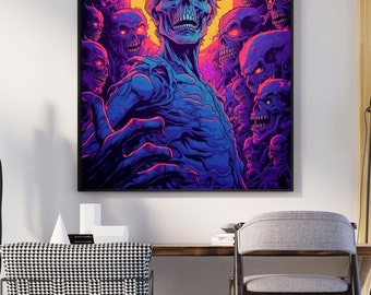 アート・デザイン・音楽 Apocalypse Beauty Horror ContemporaryArt Neon Cyberpunk Skull Horror Art 