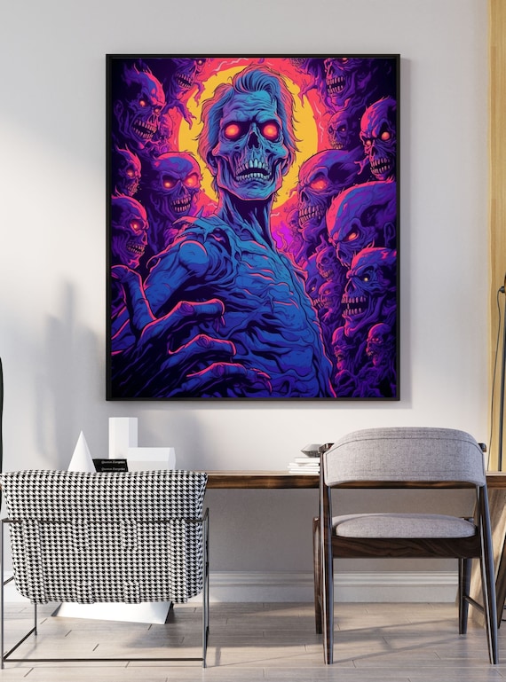 Zombies Digital Download Art Print - AI Generated Wall Art