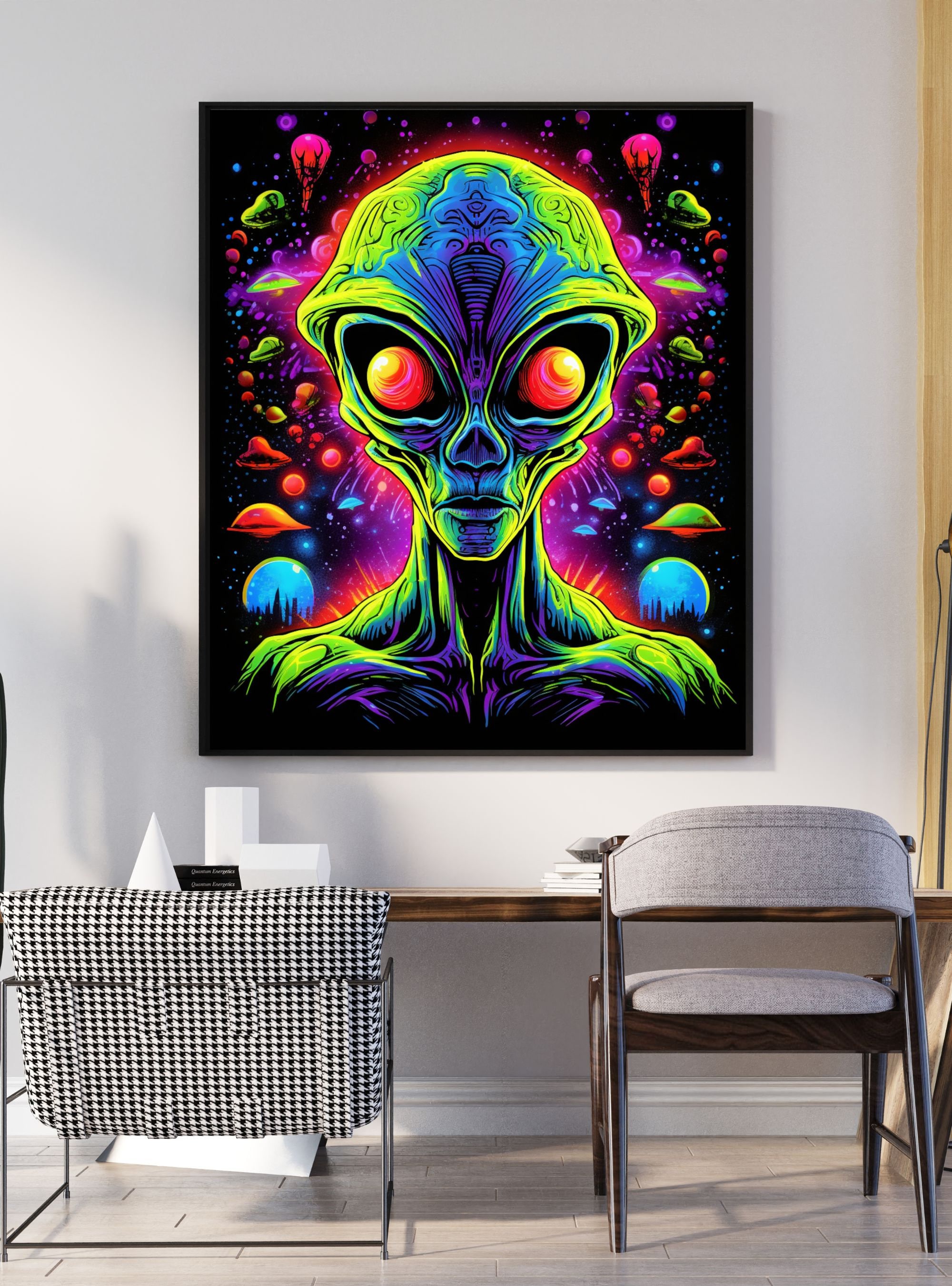 Psychedelic Alien Extraterrestrial Digital Art Print AI - Etsy