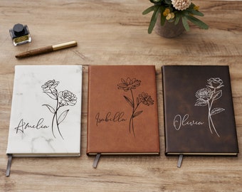 Personalisiertes Lederjournal, personalisiertes Notizbuch Abiturgeschenk, personalisiertes Tagebuch für Frauen, Geschenk für Mutter, Muttertagsgeschenk