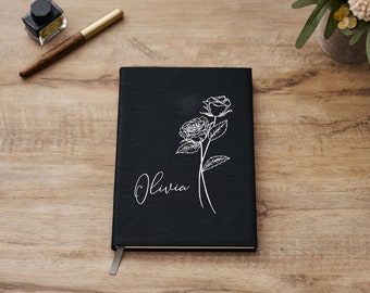 Diario in pelle personalizzato, regalo di laurea taccuino personalizzato, diario personalizzato per donne, regalo per madre, diario e taccuino