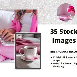 Bright Pink Aesthetic Photo Stock, Faceless Marketing, Digital Marketing, Instagram Stock Images, DFY, Pink Images, PLR, PLR Stock Images,