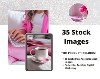 Bright Pink Aesthetic Photo Stock, Faceless Marketing, Digital Marketing, Instagram Stock Images, DFY, Pink Images, PLR, PLR Stock Images,