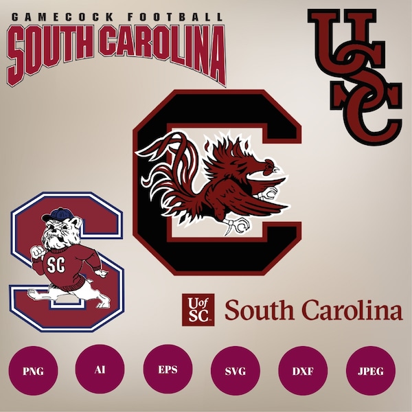 South-Carolina svg, n-c-aa team, College Football, College basketball