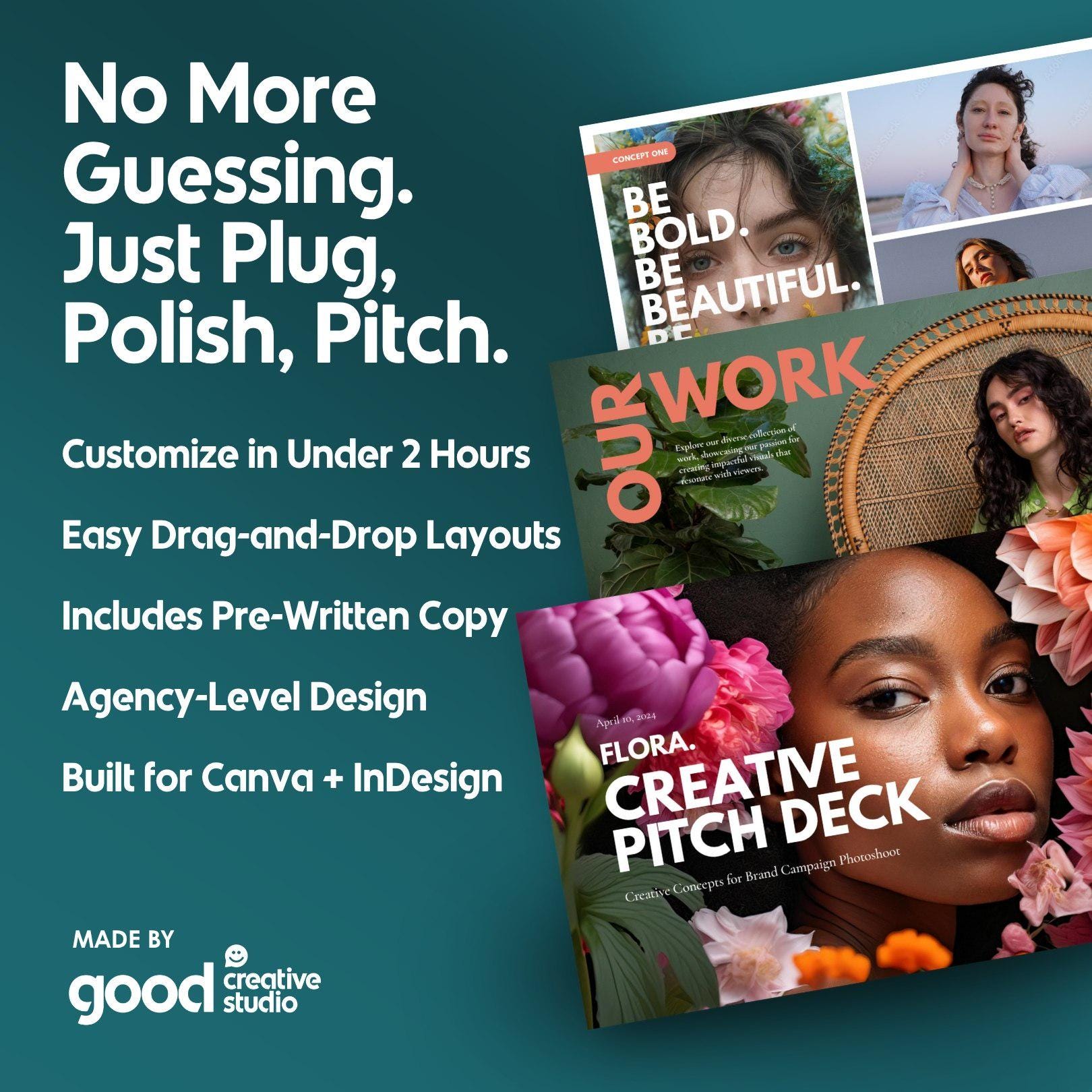 Flora | Premium Pitch Deck & Proposal Template for Indesign and Canva ...