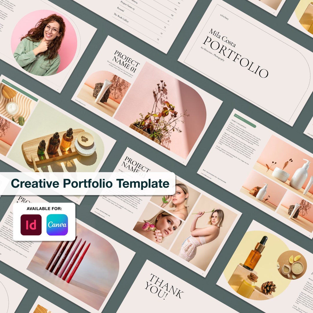 Arches Creative Portfolio Template: Canva & Indesign Presentation - Etsy