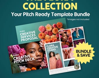Pitch Like a Pro Template Bundle – Flora Collection | Pitch Deck, Proposal, Email Portfolio Canva Templates for Creatives