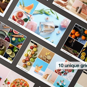 Creative Pitch Deck and Proposal Template for Photographers and Creative Businesses. Portfolio grids and pages.