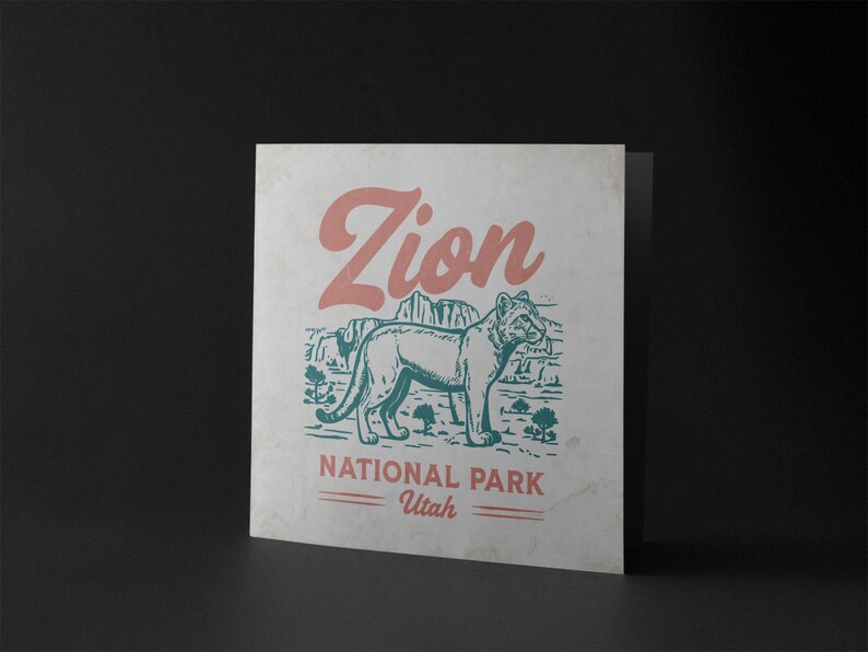 Zion National Park Poster Utah Nature Wall Art Scenic Canyon Landscape