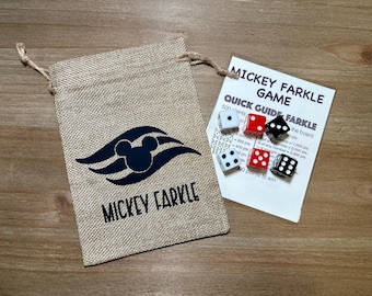 Disney mickey FARKLE game. Disney themed and great for Fish extender or Pixie dust gifts.