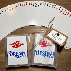 Ship Name Playing Cards/ with customized case - Fish Extender- Pixie Dust- Gifts- Cruise