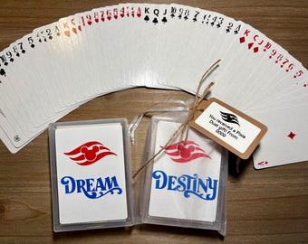 Ship Name Playing Cards/ with customized case - Fish Extender- Pixie Dust- Gifts- Cruise