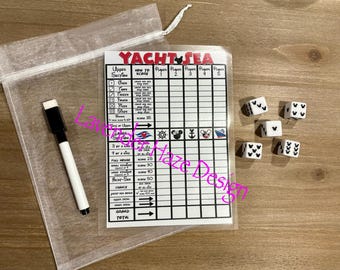 Disney Yacht—sea yachtzee game. Disney themed and great for Fish extender or Pixie dust gifts.