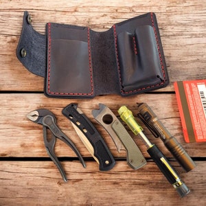 EDC Pocket Organizer - EDC Pouch - Taschenlampenscheide - EDC Lederscheide - Multitoolscheide - Taschenmesserscheide - Klappmesserscheide