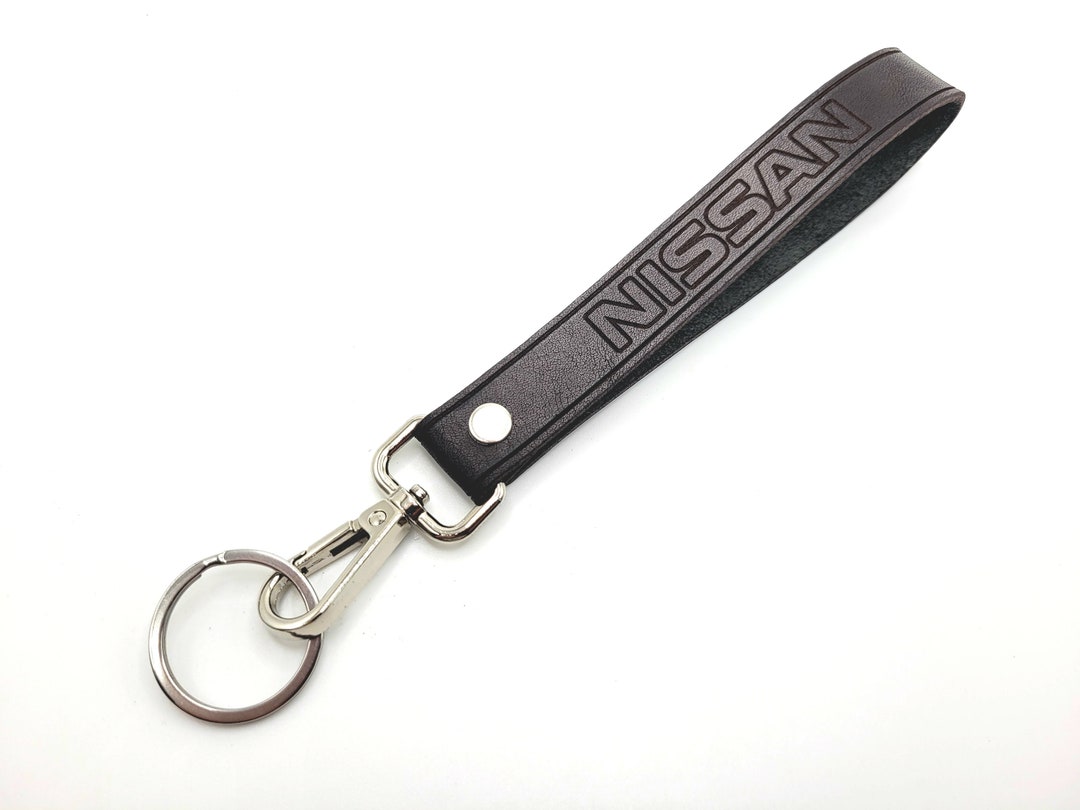 Nissan Nismo Wristlet Keychain. Leather Wristlet Lanyard Nissan Gifts