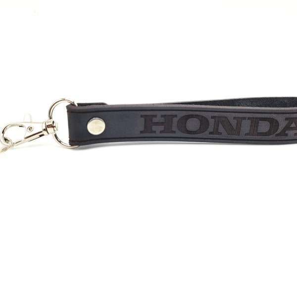 Genuine Honda Red Leather Keychain – Official Licensed Automotive Gold