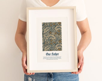 Nuestro Padre Inglés imprimible / Arte digital católico / Decoración católica del hogar / Arte católico para comedor / Regalo católico