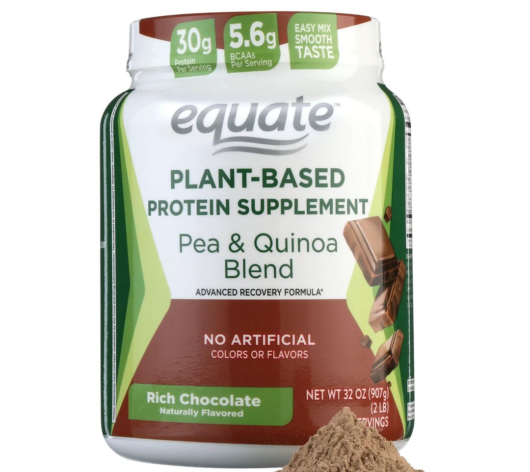 Equate Plantbased Protein Supplement Rich Chocolate 2 Lbs Etsy