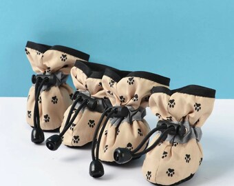 Dog Snow Shoes For Hot Pavement and Weather Conditions Easy to Put On Tight Fitting Pet Shoes Paw Covering Boots for Big Dogs and Small Dogs