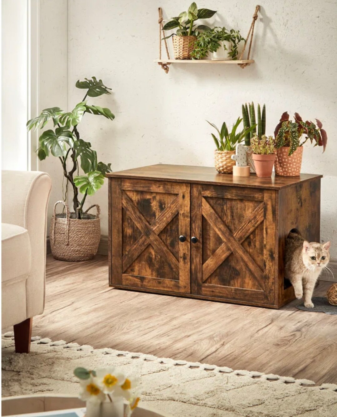 Cat Litter Box Enclosure Kit Door Cat House Litter Box Etsy