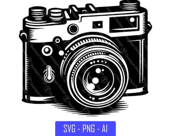 Camera SVG PNG file, Camera clip art Cricut files