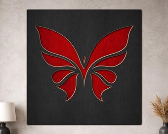3D Multi Layer Butterfly SVG PDF DXF – 3 Layer Design for Laser Cutting | Wooden Wall Art | Layered Paper cut art Design Silhouette