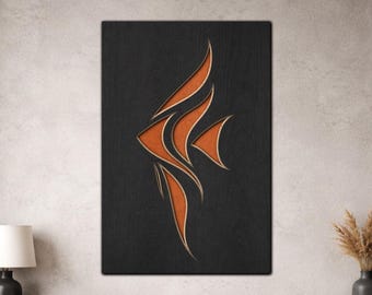 Multilayer Fish SVG PDF DXF – 3 Layer Fishes Design for Laser Cutting | Wooden Fish Wall Art | Layered Wood Design