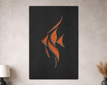 Multilayer Fish SVG PDF DXF – 3 Layer Fishes Design for Laser Cutting | Wooden Fish Wall Art | Layered Wood Design